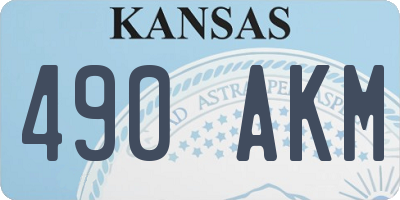 KS license plate 490AKM