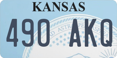 KS license plate 490AKQ