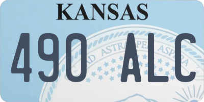 KS license plate 490ALC