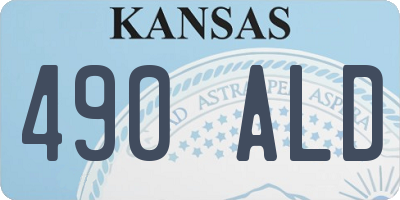 KS license plate 490ALD