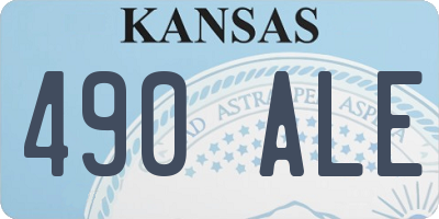 KS license plate 490ALE