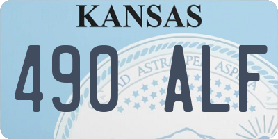 KS license plate 490ALF