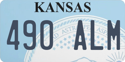 KS license plate 490ALM