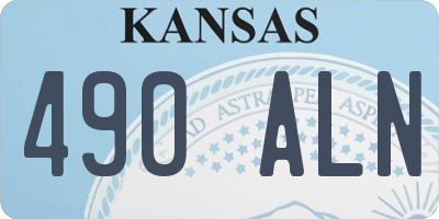 KS license plate 490ALN