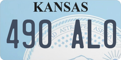 KS license plate 490ALO