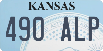 KS license plate 490ALP