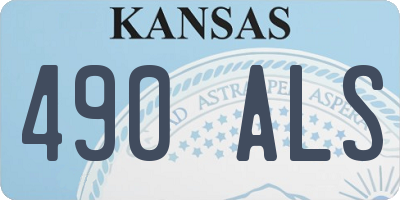 KS license plate 490ALS