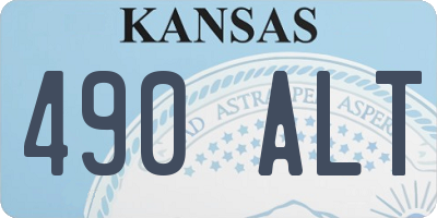 KS license plate 490ALT