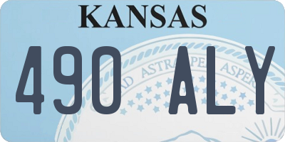 KS license plate 490ALY