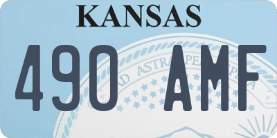 KS license plate 490AMF