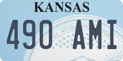 KS license plate 490AMI