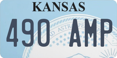 KS license plate 490AMP