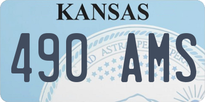 KS license plate 490AMS