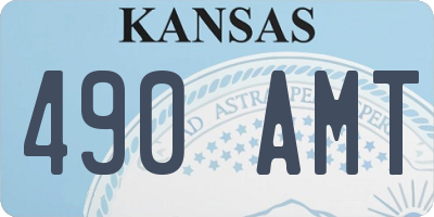 KS license plate 490AMT