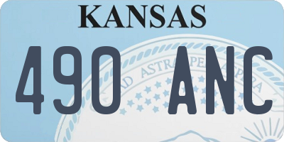 KS license plate 490ANC