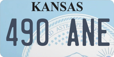 KS license plate 490ANE