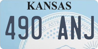 KS license plate 490ANJ