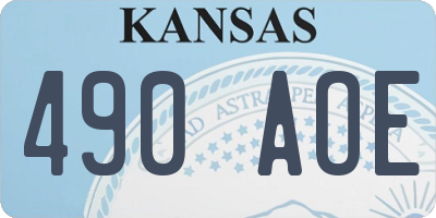 KS license plate 490AOE