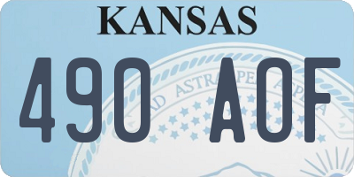 KS license plate 490AOF