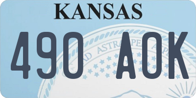 KS license plate 490AOK