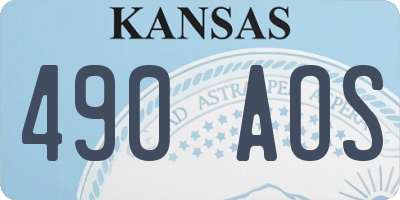 KS license plate 490AOS