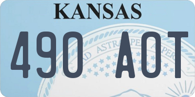 KS license plate 490AOT