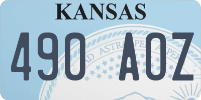 KS license plate 490AOZ