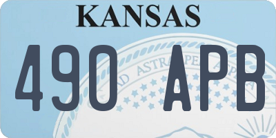 KS license plate 490APB