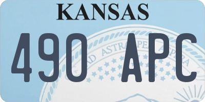 KS license plate 490APC