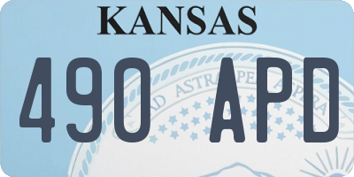 KS license plate 490APD