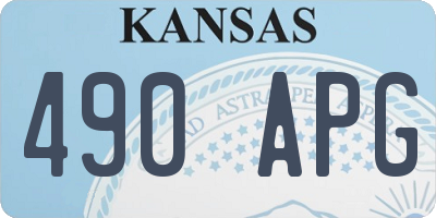 KS license plate 490APG