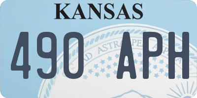 KS license plate 490APH