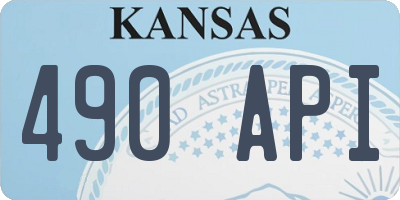KS license plate 490API