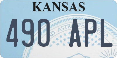 KS license plate 490APL