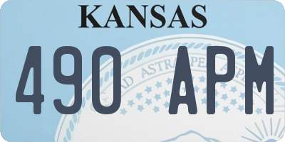 KS license plate 490APM