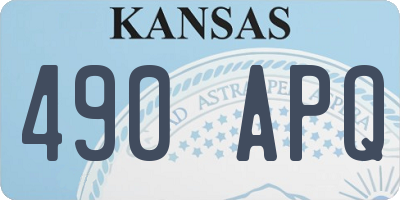 KS license plate 490APQ