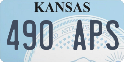 KS license plate 490APS