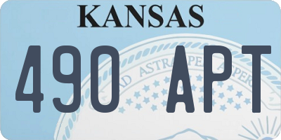 KS license plate 490APT