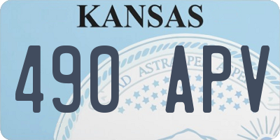 KS license plate 490APV