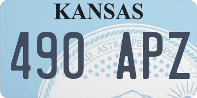 KS license plate 490APZ