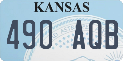 KS license plate 490AQB