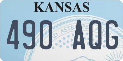 KS license plate 490AQG