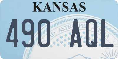 KS license plate 490AQL