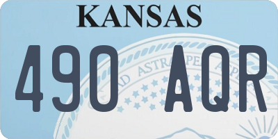 KS license plate 490AQR