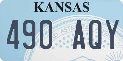 KS license plate 490AQY
