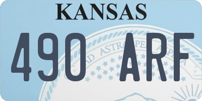 KS license plate 490ARF