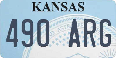 KS license plate 490ARG