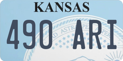 KS license plate 490ARI