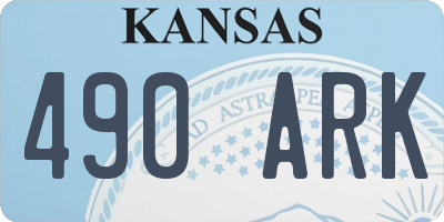 KS license plate 490ARK