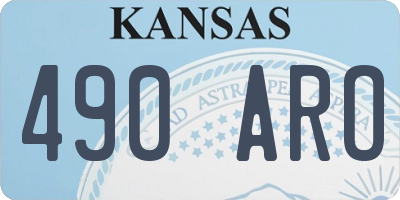 KS license plate 490ARO